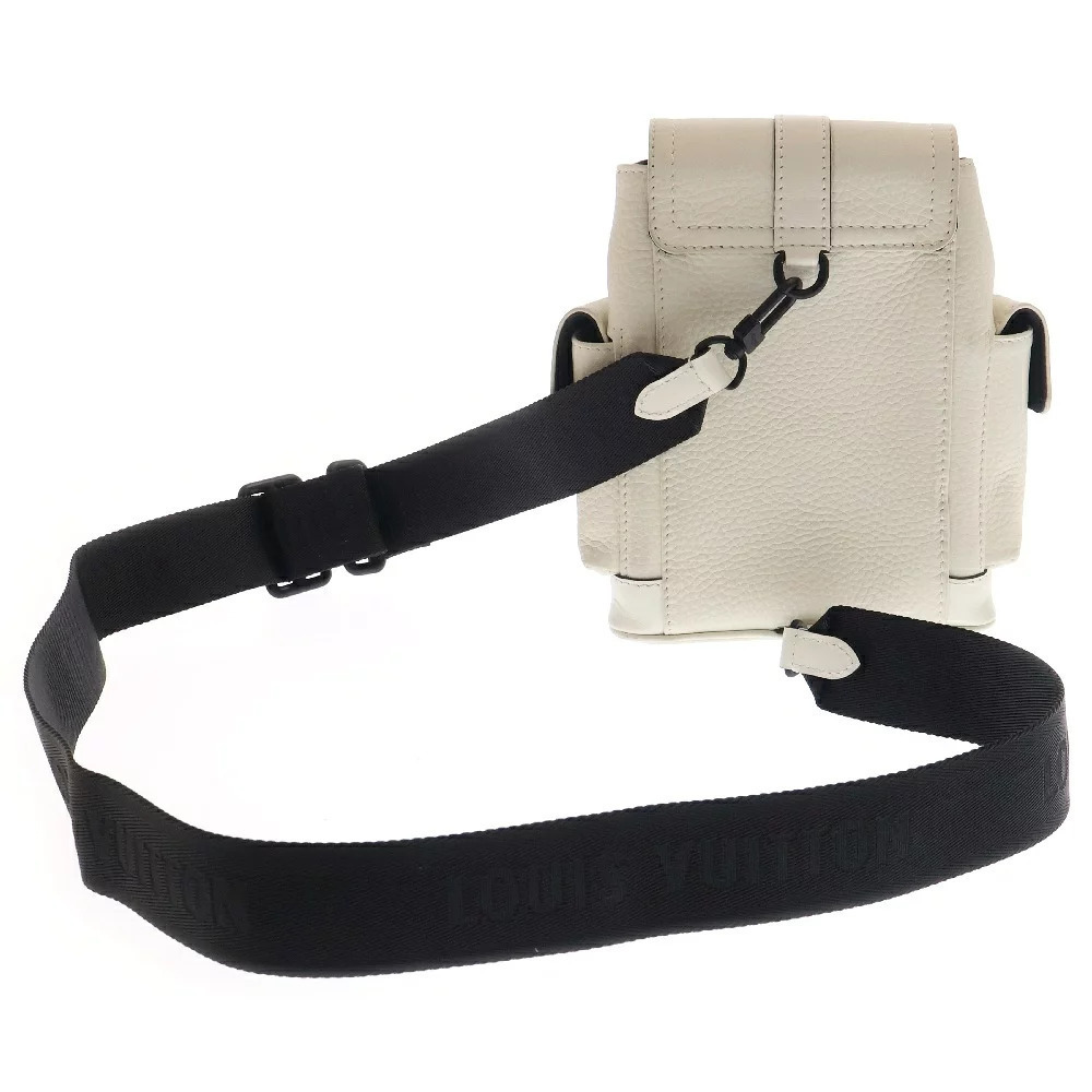 Louis Vuitton Bag XS Christopher White Taurillon Leather Shoulder